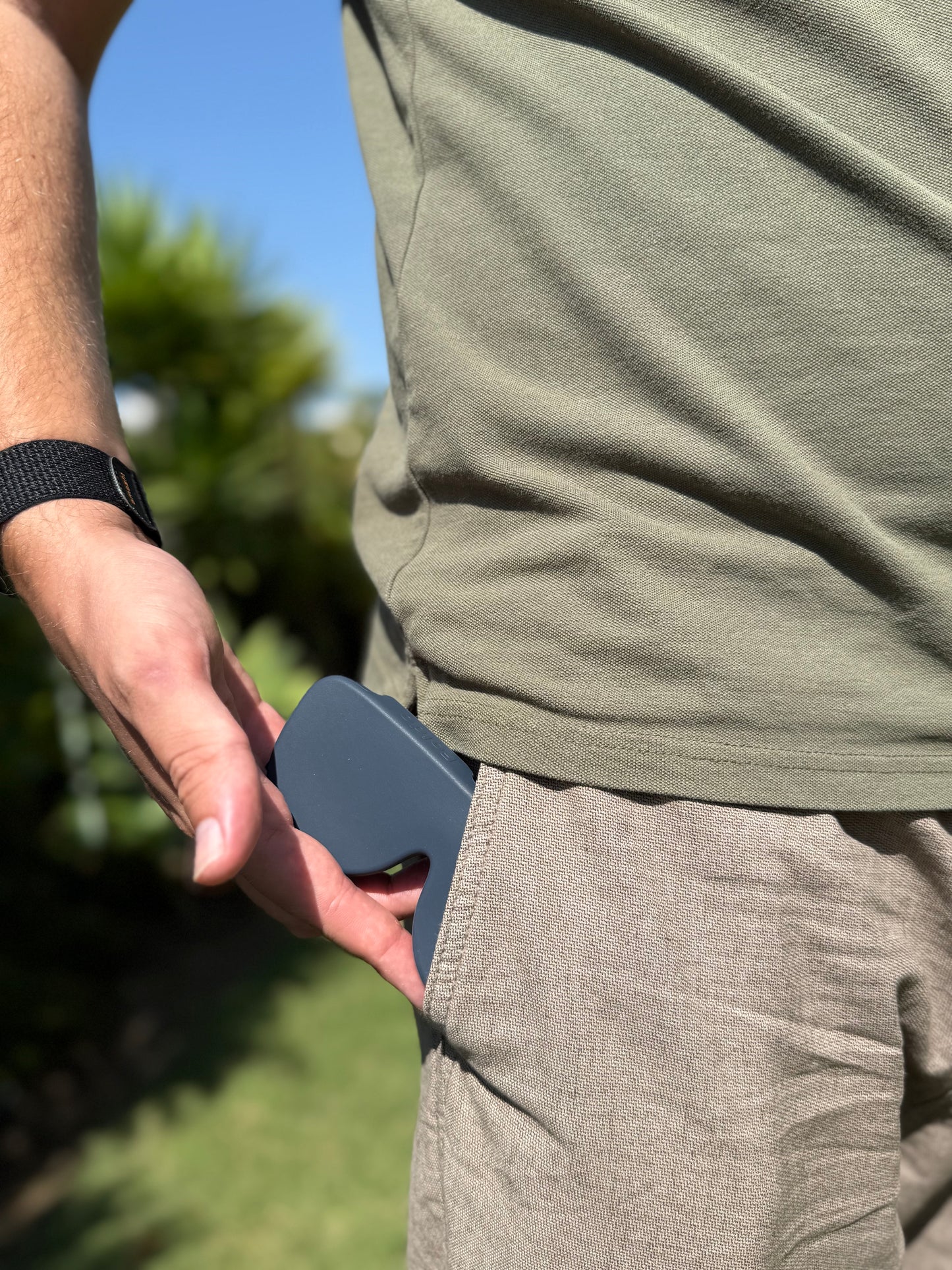 FOLDO Funda de silicona para gafas – Azul Marino, ligera y compacta
