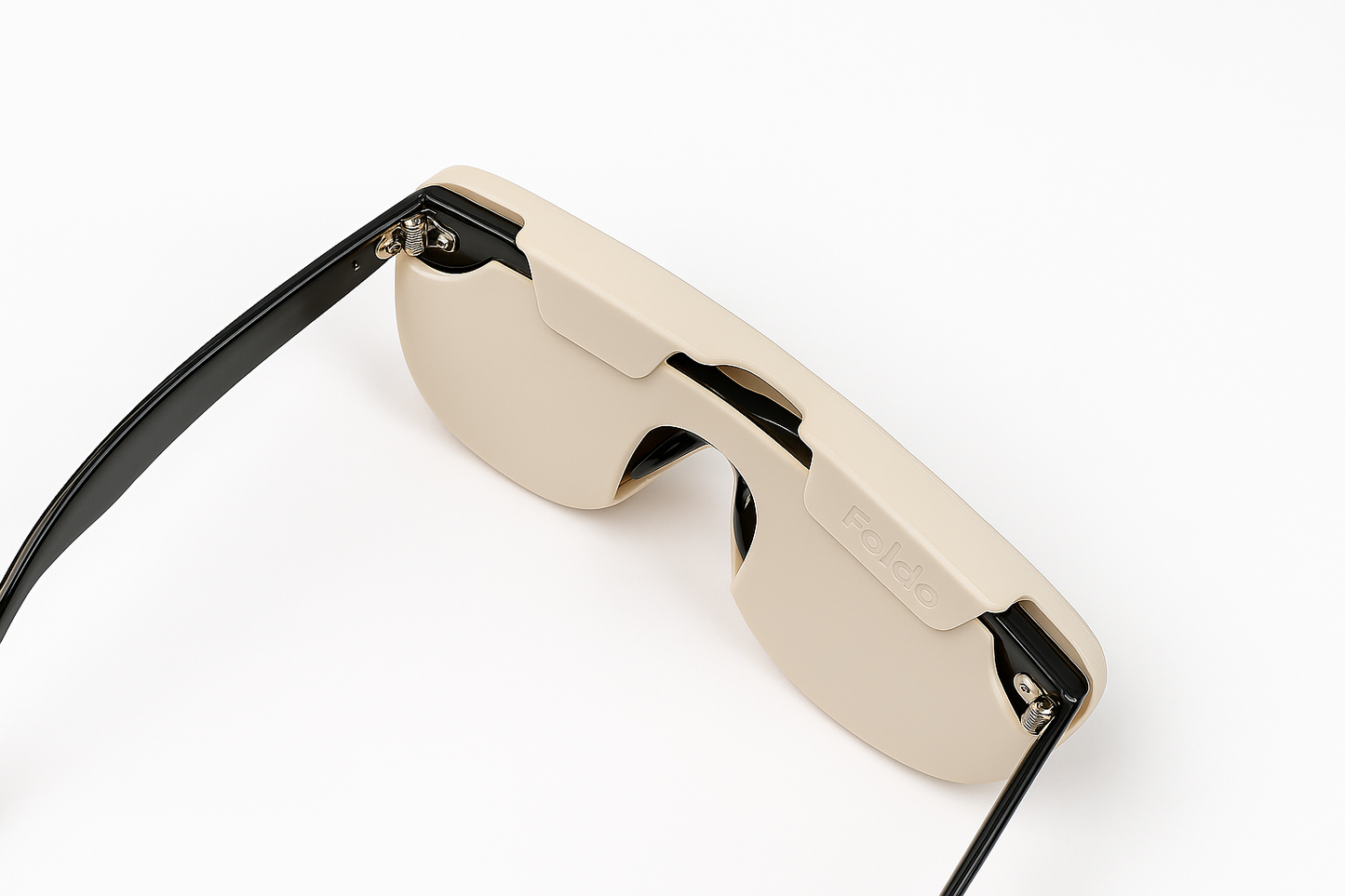 FOLDO Funda de silicona para gafas – Beige arena, ligera y compacta