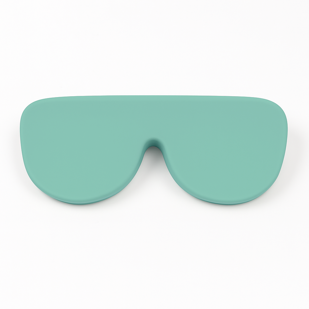 funda de silicona verde para gafas Foldo